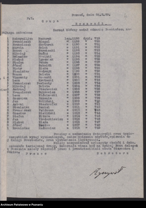 Obraz 8 z jednostki "Ryczywół, powiat Oborniki - akta koła."