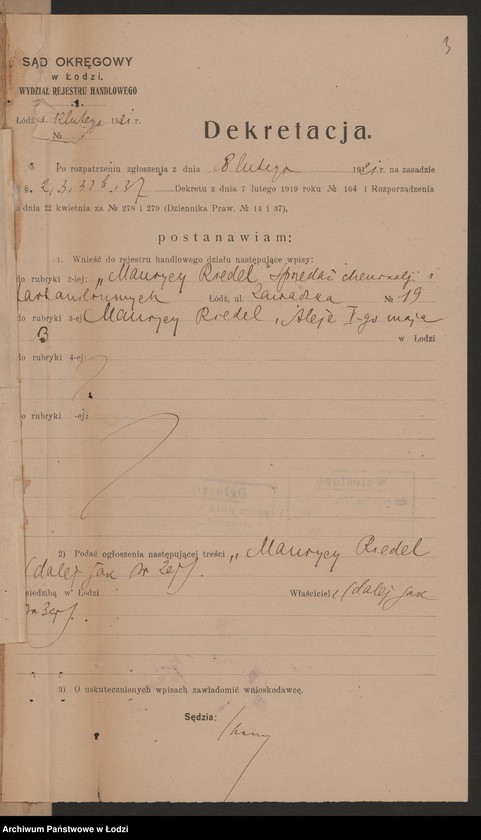 Obraz 5 z jednostki "Maurycy Riedel- sprzedaż chemikali i farb"