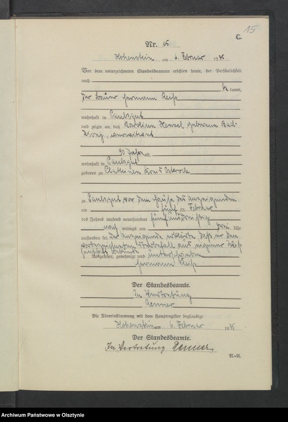 image.from.unit.number "Sterbe-Neben-Register Nr 1 - 92"