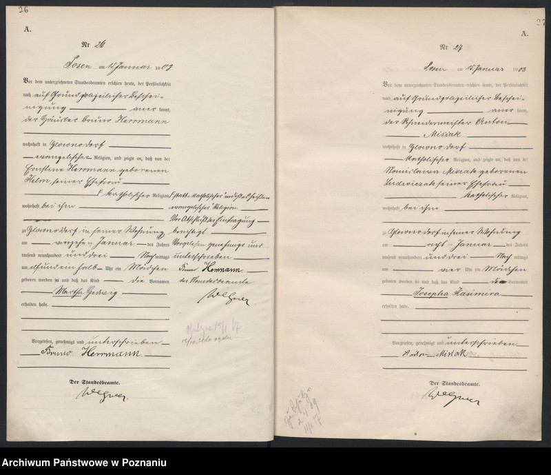 Obraz 16 z jednostki "Księga urodzeń tom I"