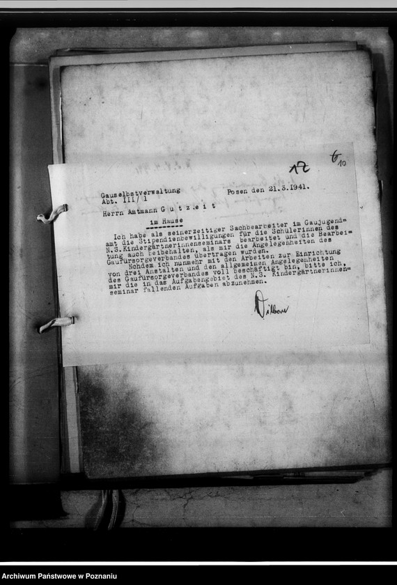 Obraz 13 z jednostki "Geschäftsverteilung Abteilung III."