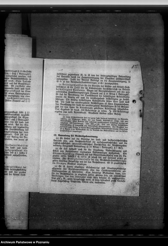 Obraz 19 z jednostki "Angelegenheiten der Kommunalverbände. Beiträge zum Reichsnährstand. Gemeindeabgaben."