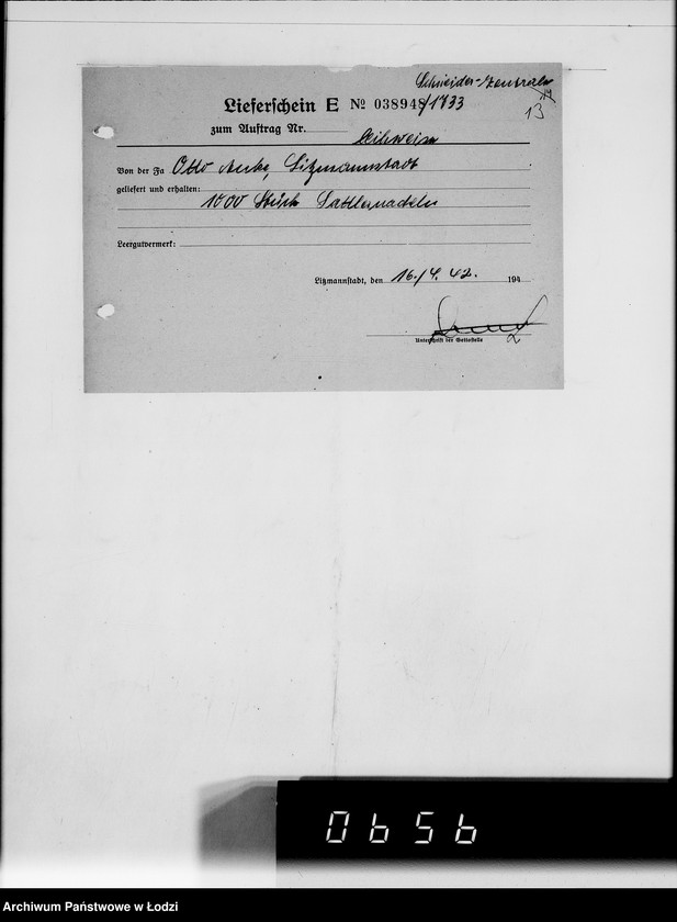 Obraz 17 z jednostki "I a Kauf-Aufträge. A-J. [Przybory szewskie i techniczne]"