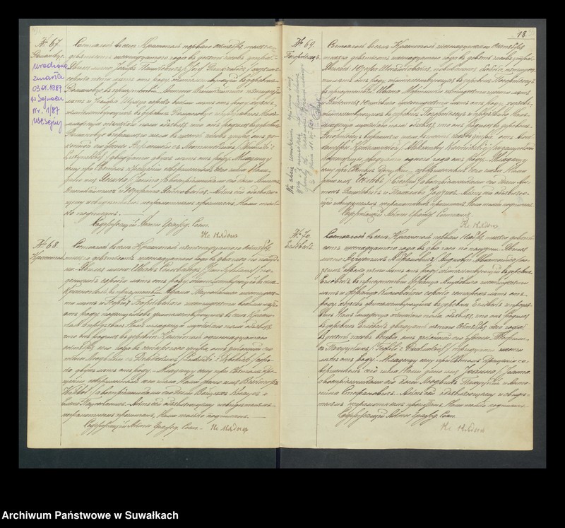 Obraz 20 z jednostki "Odpis z aktów księgi głównej (to jest z unikatu) [urodzeń, małżeństw i zgonów] za 1916 rok par. Krasnopol."
