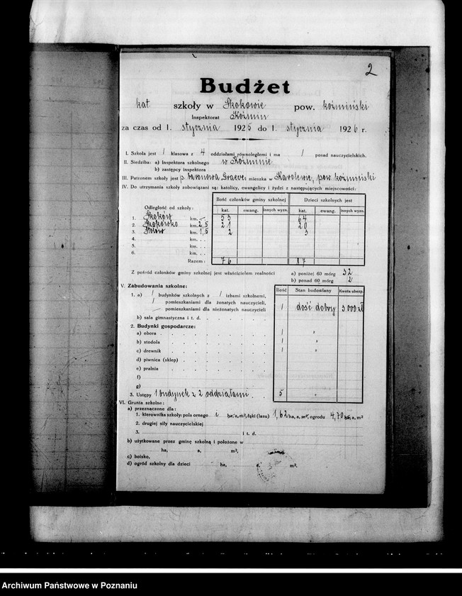 Obraz 6 z jednostki "Szkoła Powszechna- Skokowo, powiat Koźmin"