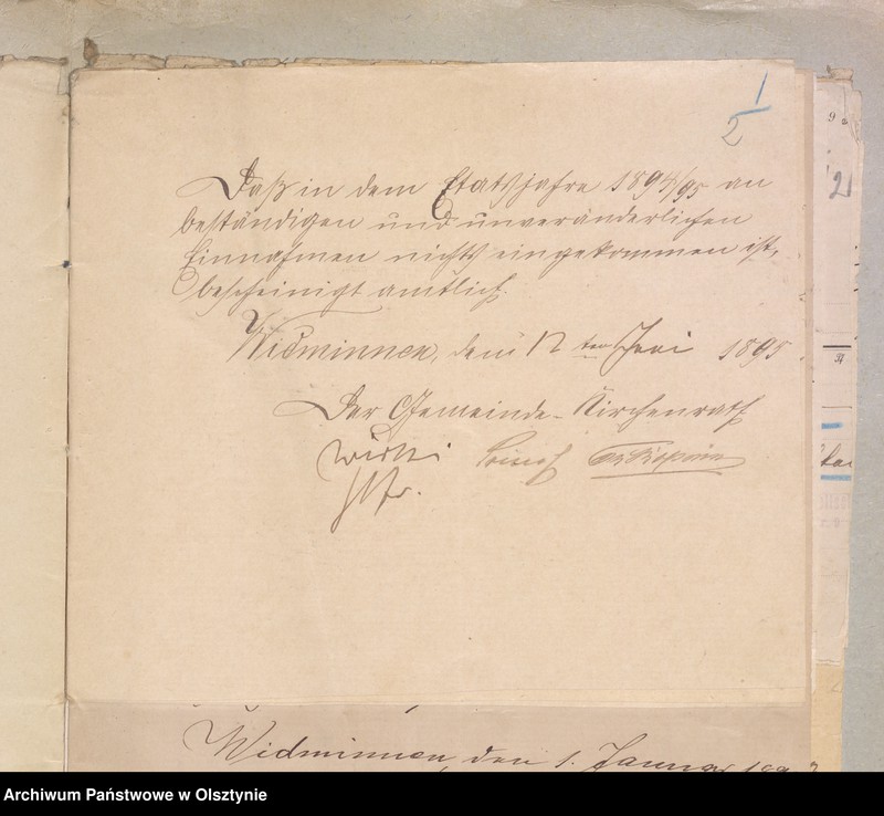 image.from.unit.number "Einnahme und Ausgabe Beläge der Kirchspiels Schulkasse zu Widminnen"