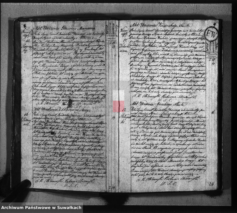 image.from.unit.number "Akta urodzonych gminy wiżańskiey obwodu seyneńskiego, w województwie augustowskim od dnia 1-go stycznia do dnia ostatniego grudnia 1821 roku"
