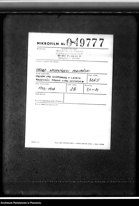 Obraz 2 z jednostki "Nadzór nad gospodarką w lasach majętności Rogowo w powiecie gostyńskim"