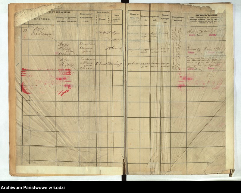 Obraz 3 z jednostki "[Księga ludności stałej m. Łodzi guberni piotrkowskiej - Dzielnicy Bałuty nr domu 95-115]"