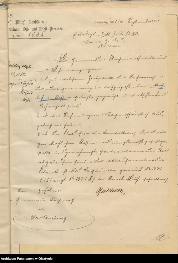 image.from.unit.number "Übersicht über das kirchliche Rechnungswesen der evangelischen Parochiae Wartenburg"