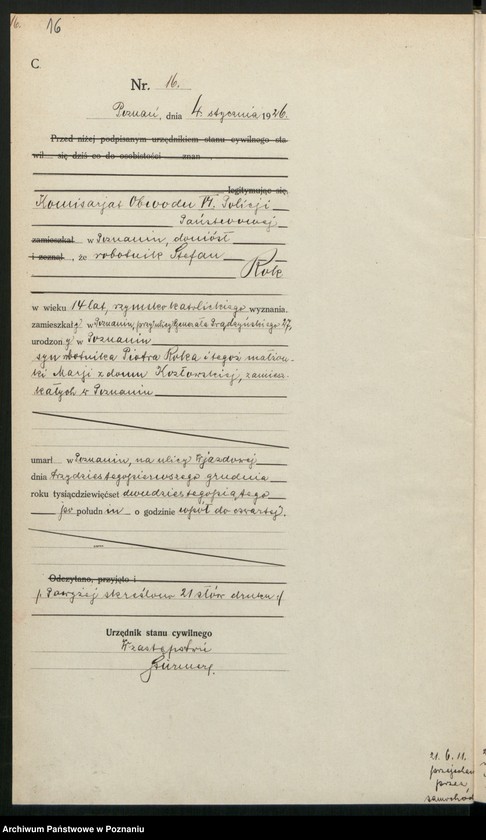 Obraz 18 z jednostki "Księga miejscowa zgonów tom I [Rejestr główny zgonów]"