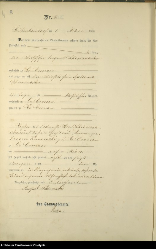 image.from.unit.number "Sterbe-Haupt-Register Nr 5 - 10 /fragment księgi/"