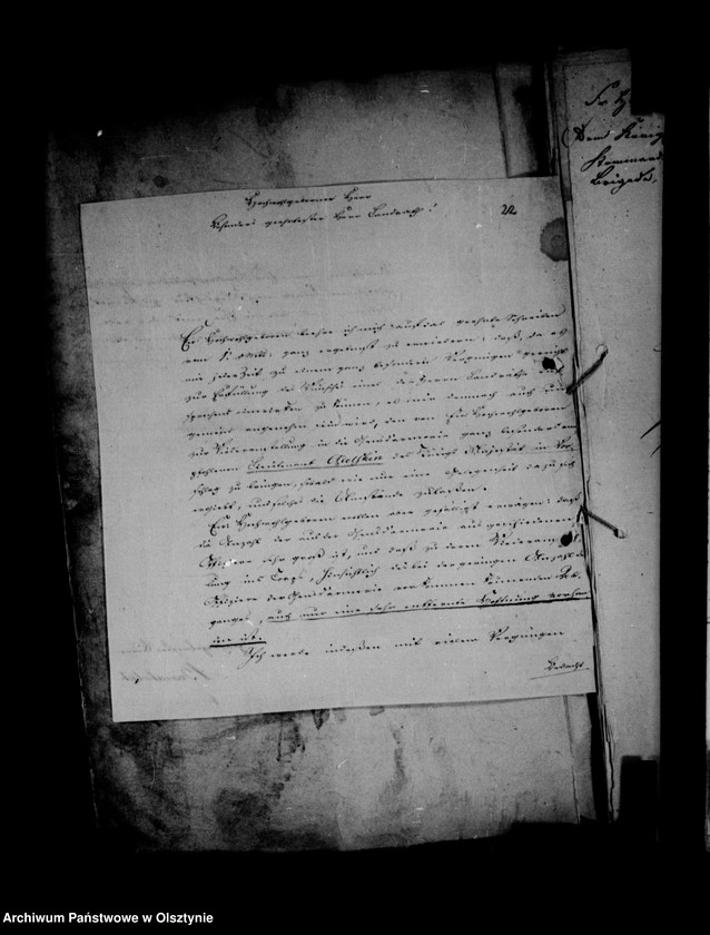 image.from.unit.number "/Schriftwechsel des Kommandeurs der 2 Kavalerie- Brigade Gf. Karl Lehndorff u. a. /"