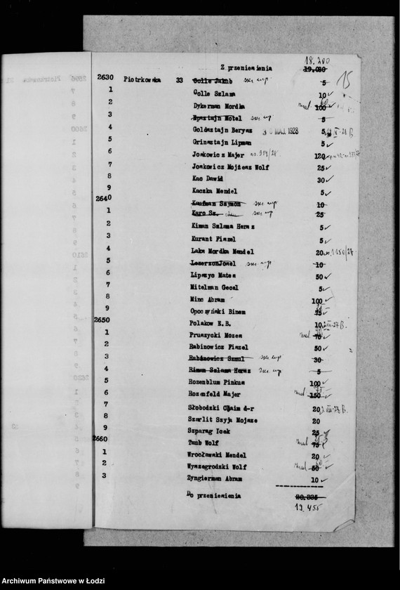 Obraz 18 z jednostki "Rejestr poborczy"