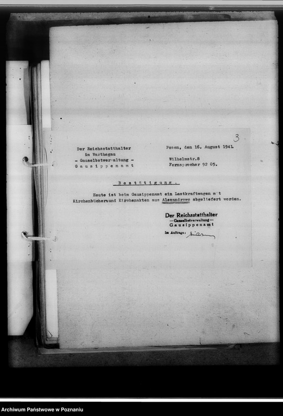 Obraz 7 z jednostki "Schriftwechsel mit den Amtsgerichten [korespondencja w sprawie ksiąg kościelnych, nazwy powiatów od A - L]"