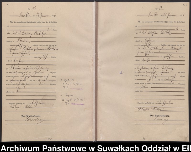 image.from.unit.number "Geburts-Haupt-Register des Königlichen Preussischen Standes-Amtes Bialla Kreis Johannisburg"