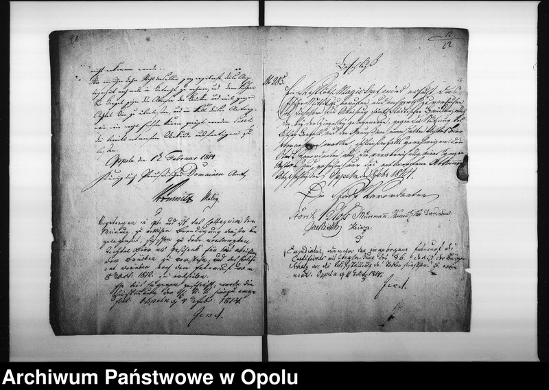 Obraz 16 z jednostki "Acta des Magistrats zu Oppeln betreffend die Ueberlassung des sogenannten städtischen Fischer Bergels an die auf der Domainen Amts Fischerey wohnenden Fischer für die Befungniss die Brücken aufzueissen Vol: I de anno 1812"