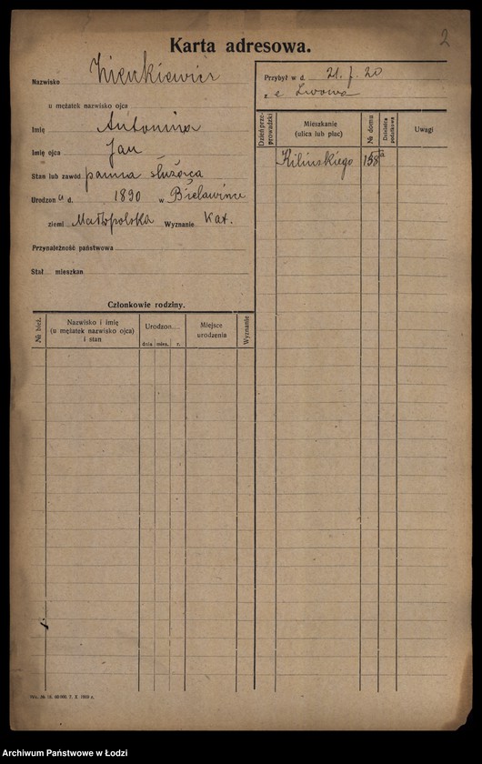 image.from.unit.number "[Spis ludności Łodzi] Ziemkiewicz - Zilberband"