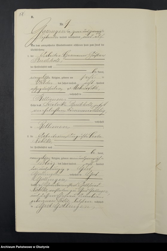 image.from.unit.number "Heiraths-Neben-Register Nr 1 - 18 [ Księga małżeństw - wtóropis ]"