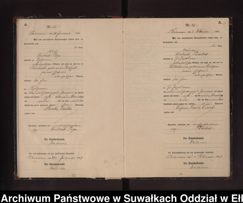 image.from.unit.number "Geburts-Neben-Register des Preussischen Standes-Amtes Rydzewen Kreis Loetzen"