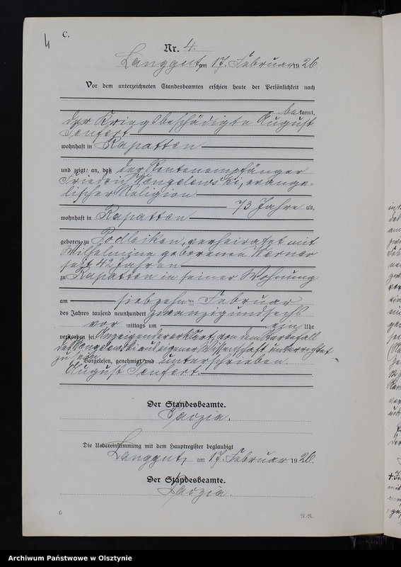 image.from.unit.number "Sterbe-Neben-Register Nr 1 - 27"