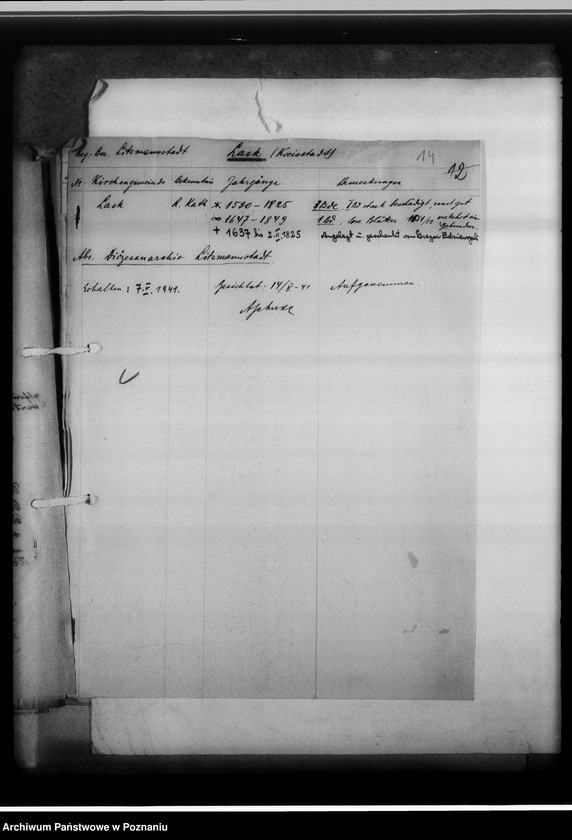 image.from.unit.number "Einziehungsprotokolle [ksiąg kościelnych] Kreis Lask [powiat łaski, województwo łódzkie]"