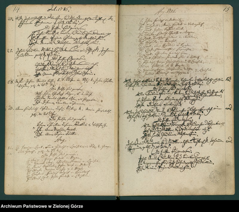 image.from.unit.number "Taufbuch bei der Stadt und Pfarrkirche Guben anfangen 1786-1801"