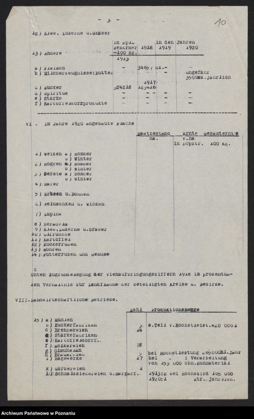 Obraz 12 z jednostki "[Dane dotyczące Wolnego Miasta Gdańska, m.in. dotyczące zapotrzebowania na mleko, wielkości produkcji zboża, ziemniaków i innych płodów rolnych, sztuk bydła i trzody chlewnej oraz liczby robotników zrzeszonych w związkach zawodowych]"