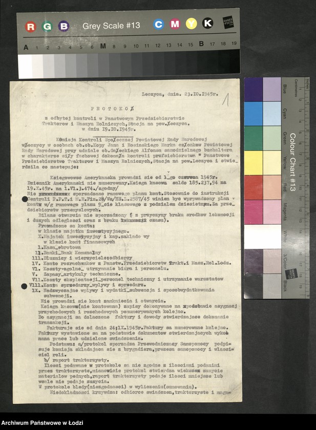 Obraz 2 z jednostki "Ośrodki Maszyn Rolniczych [- protokoły z kontroli i lustracji, wykazy kierowników Ośrodków]"