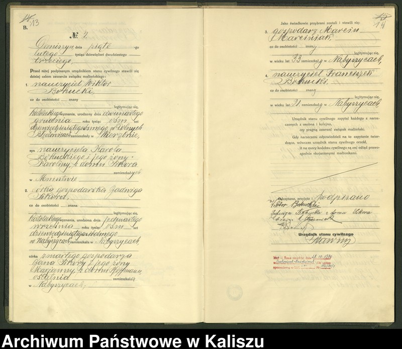 Obraz 10 z jednostki "[Księga małżeństw]"