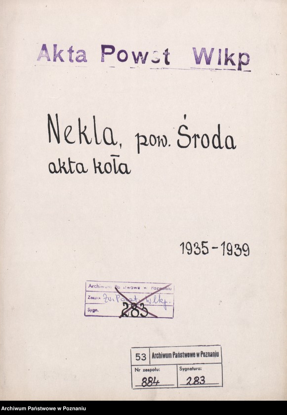 Obraz 3 z jednostki "Nekla, powiat Środa - akta koła."