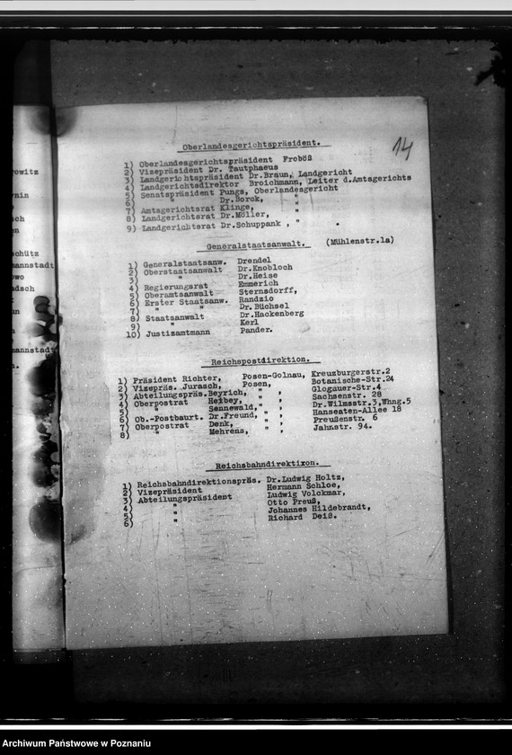 Obraz 18 z jednostki "Landeskulturtagung- korespondencja, spisy zaproszonych osób"