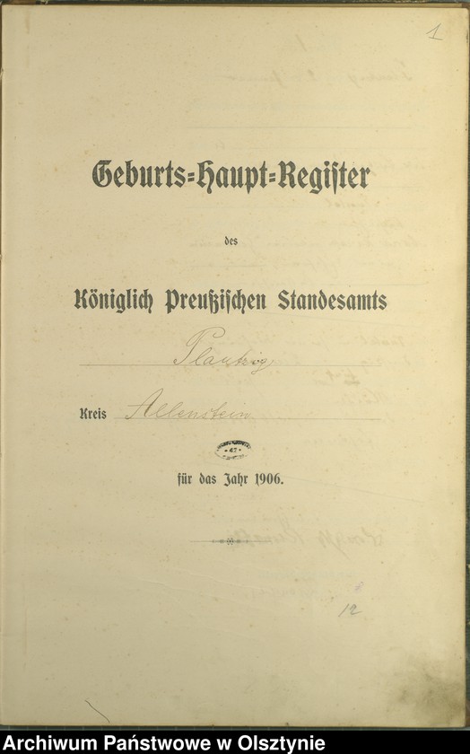 image.from.unit.number "Geburts-Haupt-Register Nr 1 - 33"