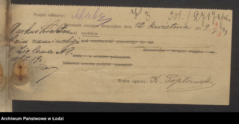 Obraz 5 z jednostki "Markus Lichtenstein- sprzedaż towarów manufakturowych"