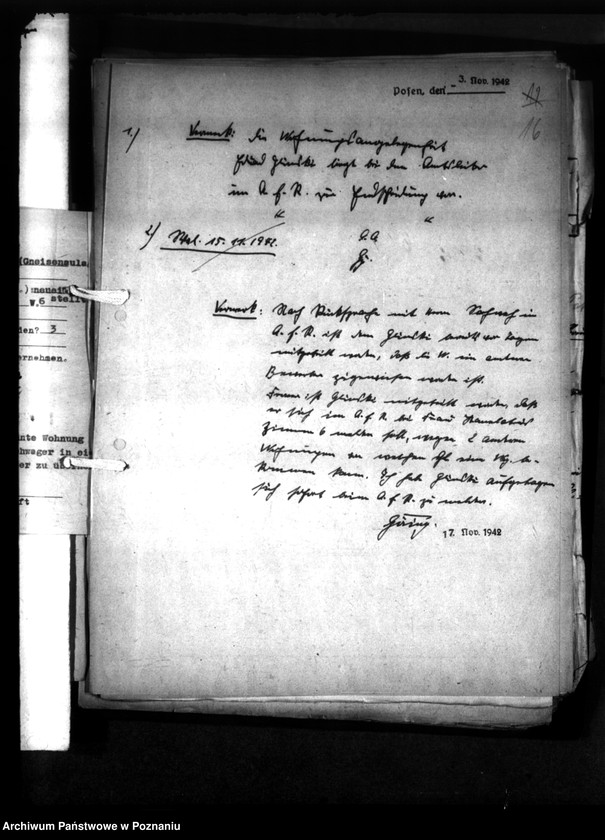 Obraz 20 z jednostki "Wohnungszuweisungen für Deutsche. Verdrängung der Polen."