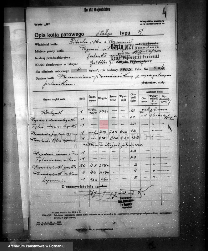 Obraz 8 z jednostki "Fabryka maszyn w Poznaniu własność Ntsche i ska nr woj. 7219"