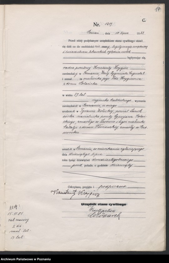 image.from.unit.number "Księga miejscowa zgonów tom III [Rejestr główny zgonów]"