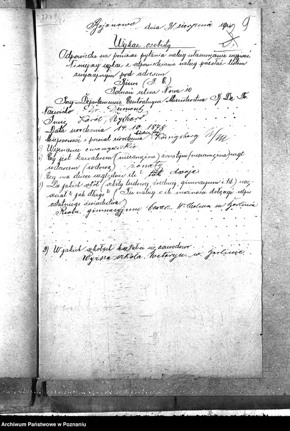 Obraz 13 z jednostki "Pow. lekarz Weterynaryjny Rawicz"