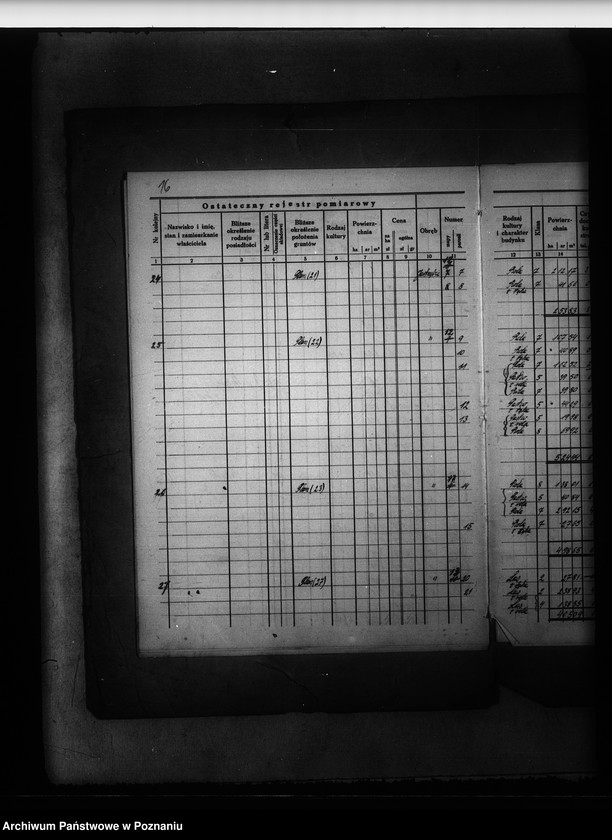 Obraz 20 z jednostki "Ostateczny rejestr pomiarowy obrębu Jastrzębie powiat bydgoski"