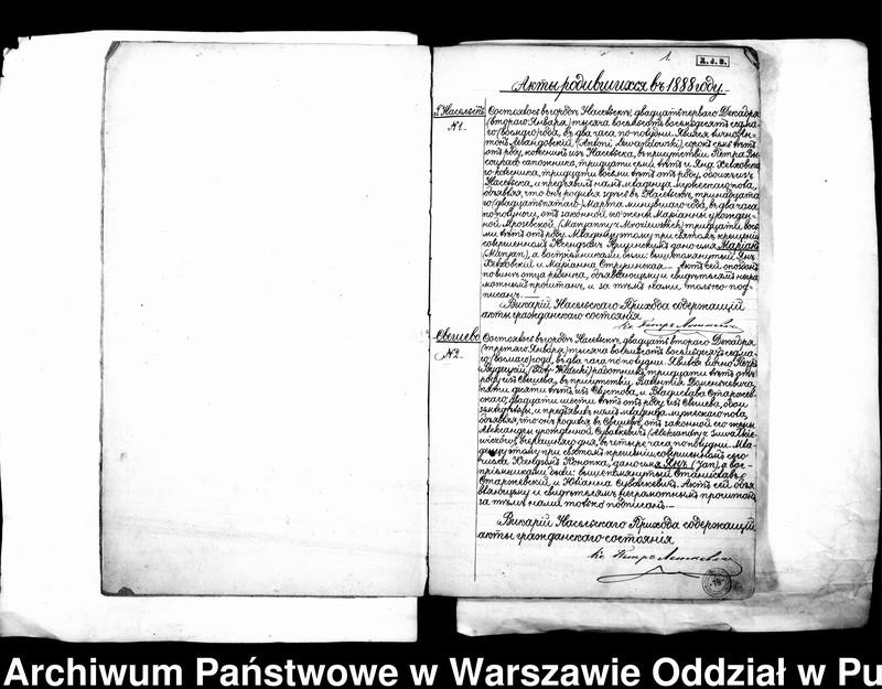 image.from.unit.number "Akta urodzeń, małżeństw i zgonów"