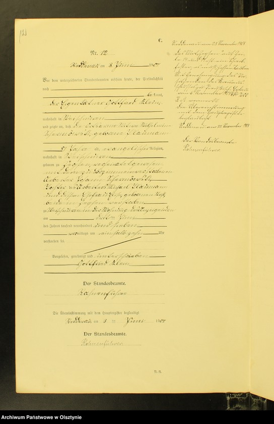Obraz 14 z jednostki "Sterbe-Neben-Register Nr 1 - 26"