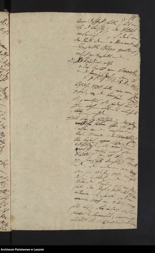 Obraz 20 z jednostki "[Akta manualia des Kriminalrats Künzel als Mandatarii des Magistrats zu Lissa in Liguidationssachen contra die Fürstl. von Sułkowski