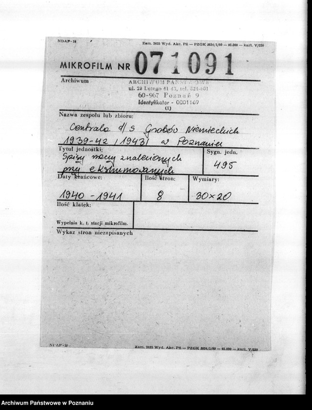 Obraz 2 z jednostki "Spisy rzeczy znalezionych przy ekshumowanych"