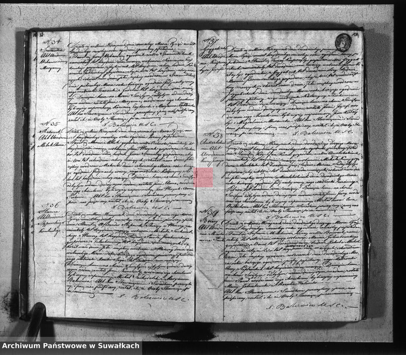 image.from.unit.number "Duplikat parafii wiżayńskiey urodzonych, zaślubionych i umarłych 1834 roku"