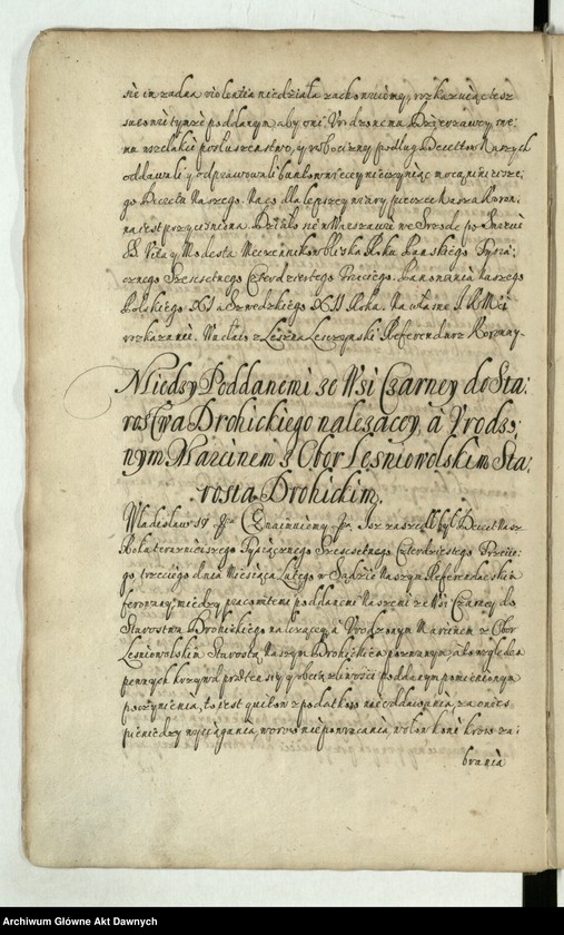 image.from.unit.number ""Dekreta referendarskie za urzędu wielebnego księdza Wacława z Leszna Leszczyńskiego referendarza koronnego, proboszcza płockiego, łęczyckiego, kanonika krakowskiego. Między starostami i dzierżawcami dóbr królewskich a poddanymi. Ab anno Dni 1643 ad annum 1645 ferowane"."