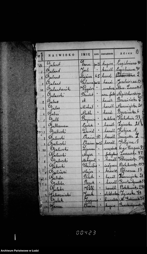 Obraz 7 z jednostki "Lista wyborców Gminy Wyznaniowej Żydowskiej w Łodzi 1924 r. lit. G"