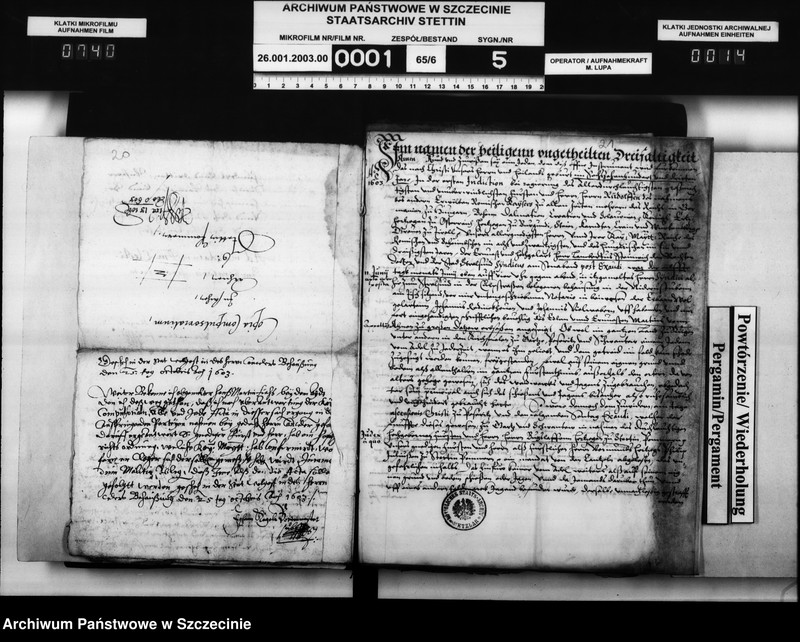 image.from.unit.number "Martin v. Ahnen zu Gr.Datzow Klaus und Balthasar v. Gagern, Pribber v. Suhm, Paul v. Schmatzhagen, Heinrich von Rhast und Michael Rust bezw. Herzog Philipp Julius von Pommern: freie Jagdausübung auf Rügen."