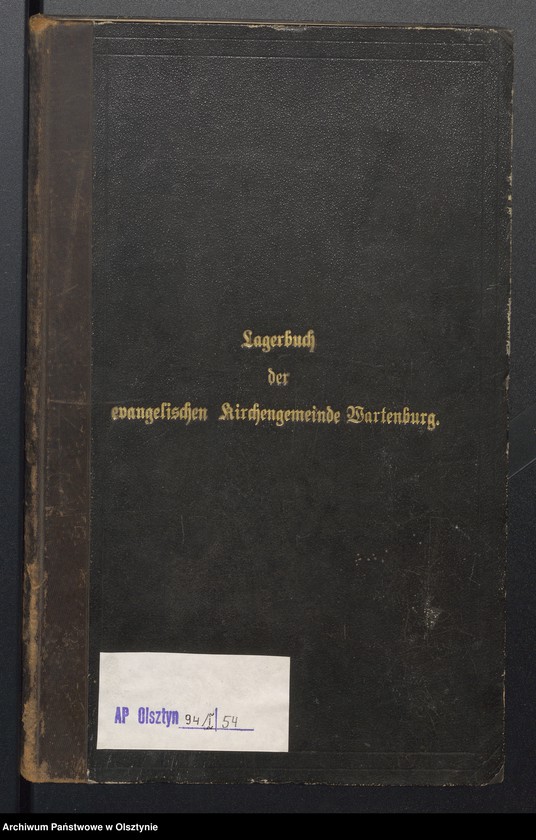 image.from.unit.number "Lagerbuch der evangelischen Kirchengemeinde Wartenburg"