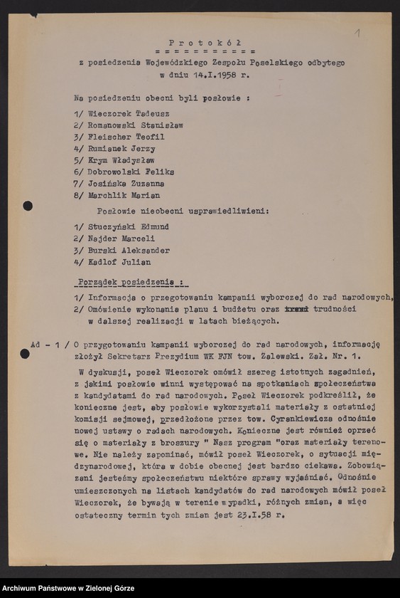 image.from.unit.number "Protokoły z posiedzeń Wojewódzkiego Zespołu Poselskiego"