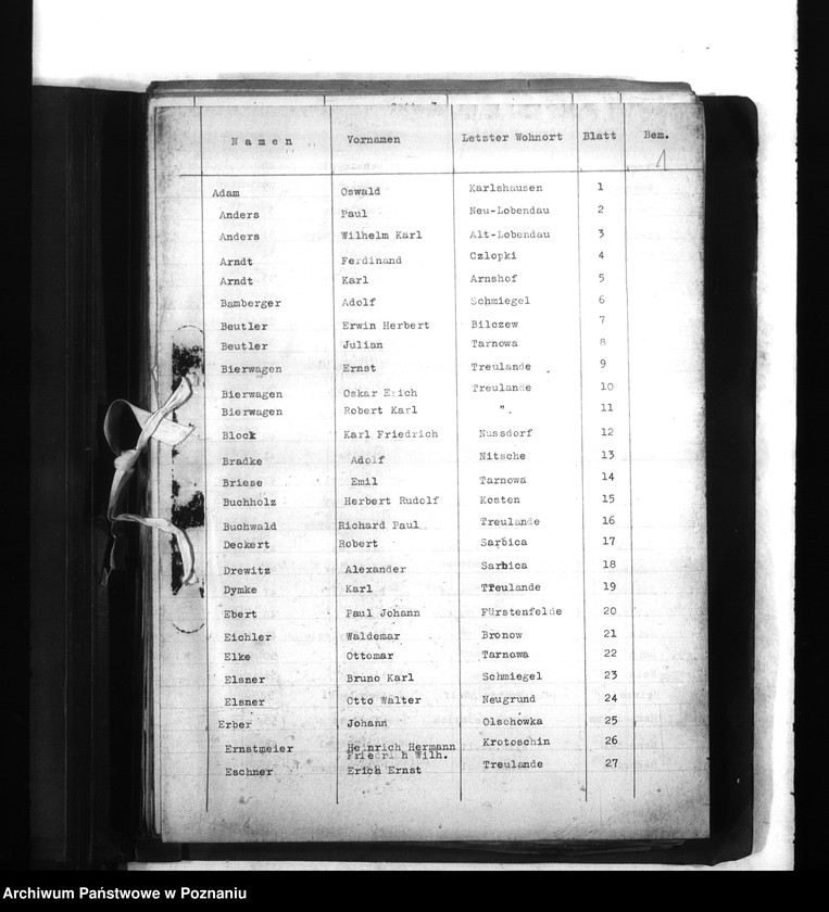 Obraz 5 z jednostki "Wykazy miejscowych Niemców, którzy zginęli w 1939 roku. Kreis Turek"